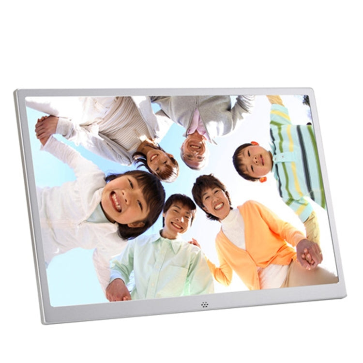 HSD1504 15.4 inch LED 1280x800 High Resolution Display Digital Photo Frame with Holder and Remote Control, Support SD / MMC / MS Card / USB Port, EU Plug(Silver) - 15 inch Above by buy2fix | Online Shopping UK | buy2fix