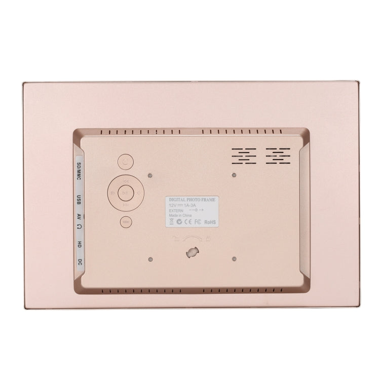 HSD1504 15.4 inch LED 1280x800 High Resolution Display Digital Photo Frame with Holder and Remote Control, Support SD / MMC / MS Card / USB Port, UK Plug(Gold) - 15 inch Above by buy2fix | Online Shopping UK | buy2fix