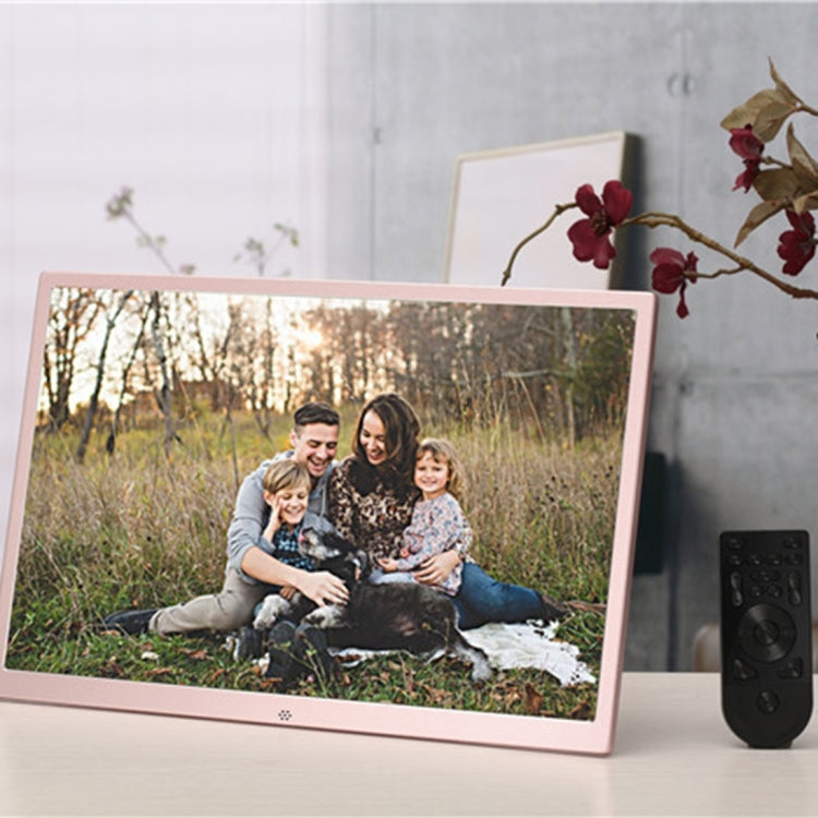 HSD1707 17 inch LED 1440X900 High Resolution Display Digital Photo Frame with Holder and Remote Control, Support SD / MMC / MS Card / USB Port, EU Plug(Gold) - 15 inch Above by buy2fix | Online Shopping UK | buy2fix