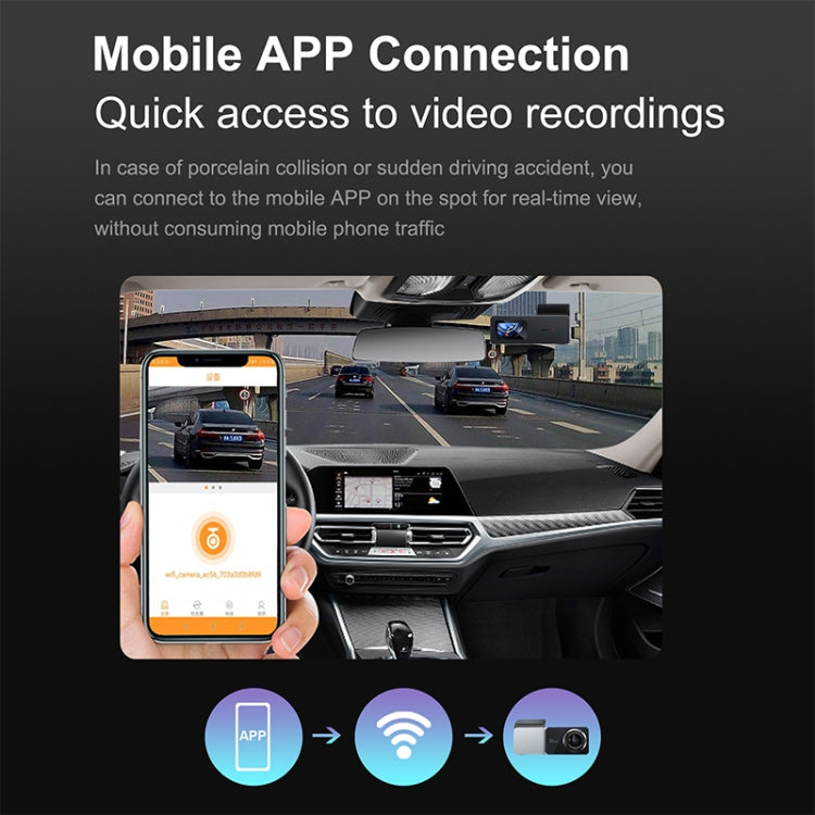 U06 2K Ultra HD Night Vision WiFi Car Driving Recorder Support Mobile APP - Car DVRs by buy2fix | Online Shopping UK | buy2fix