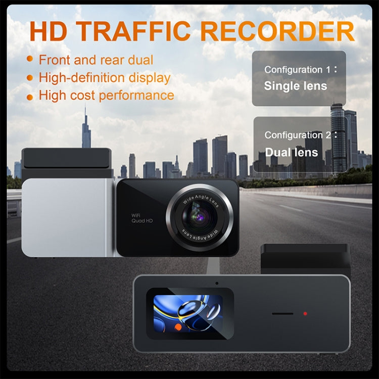 U06 2K Ultra HD Night Vision WiFi Car Driving Recorder Support Mobile APP - Car DVRs by buy2fix | Online Shopping UK | buy2fix