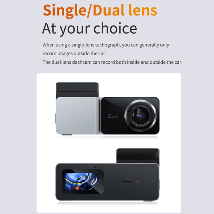 U06 2K Ultra HD Night Vision WiFi Car Driving Recorder Support Mobile APP - Car DVRs by buy2fix | Online Shopping UK | buy2fix
