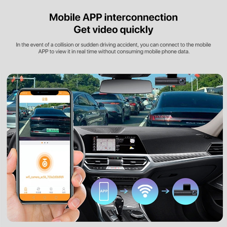 U03 2K Ultra HD Night Vision Panoramic Triple Recording WiFi Driving Recorder - Car DVRs by buy2fix | Online Shopping UK | buy2fix