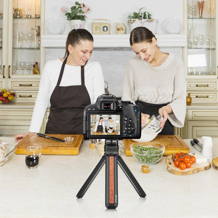PULUZ Inlaid Wood Desktop Vlogging Live Tripod Holder with Ballhead (Red) - Tripods by PULUZ | Online Shopping UK | buy2fix