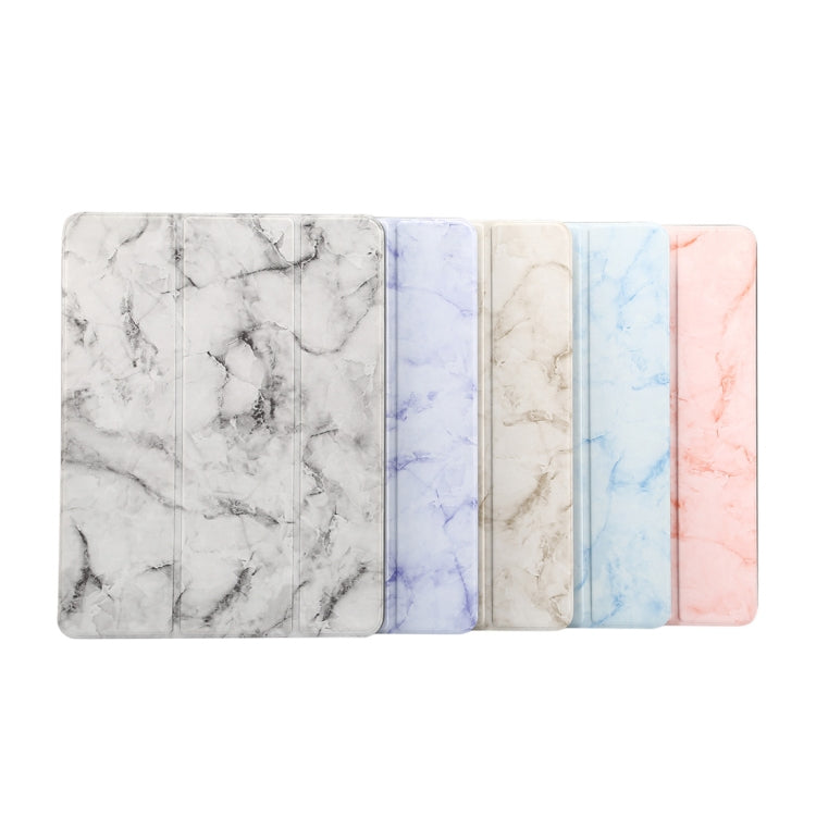 Marble Texture Pattern Horizontal Flip Case for iPad 9.7 (2018) , with Three-folding Holder & Pen Slots(Blue) by buy2fix