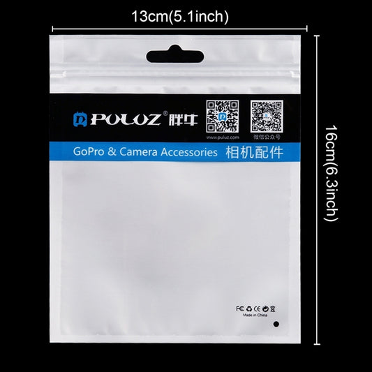 10 PCS PULUZ 16cm x 13cm Hang Hole Clear Front White Pearl Jewelry Zip Lock Packaging Bag(Size: M) by buy2fix