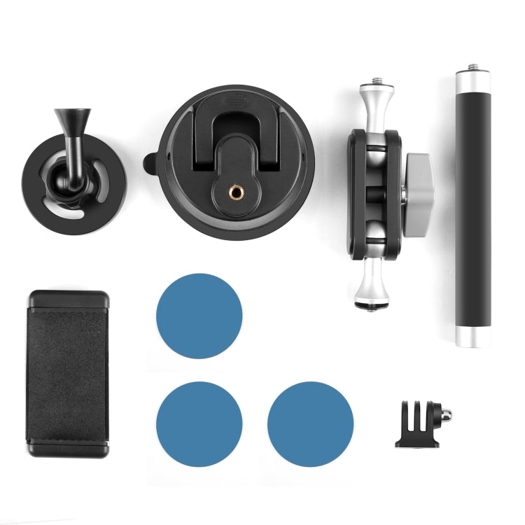 PULUZ Car Suction Cup Arm Mount Phone Tablet Magnetic Holder with Phone Clamp (Black) by PULUZ