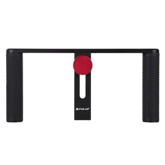 PULUZ Vlogging Live Broadcast Smartphone Video Rig Filmmaking Recording Handle Stabilizer Aluminum Bracket for iPhone, Galaxy, Huawei, Xiaomi, HTC, LG, Google, and Other Smartphones by PULUZ