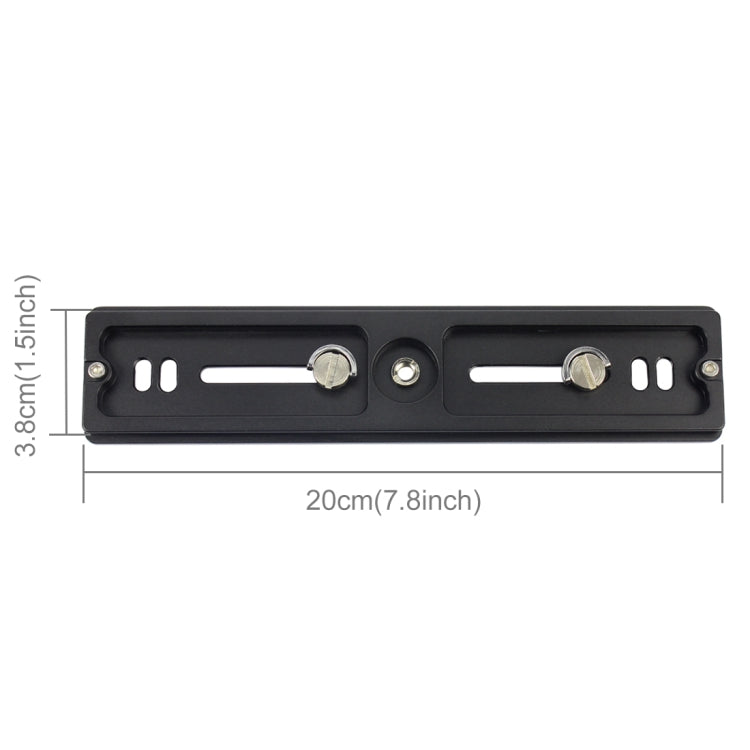PULUZ 200mm Length PU-200 Aluminum-magnesium Alloy Quick Release Plate QR Clamp for Benro B3 / J2 /J3 Tripod Ball Head - Quick Release Plate by PULUZ | Online Shopping UK | buy2fix