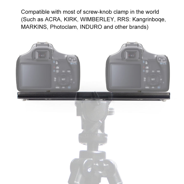 PULUZ 200mm Length PU-200 Aluminum-magnesium Alloy Quick Release Plate QR Clamp for Benro B3 / J2 /J3 Tripod Ball Head - Quick Release Plate by PULUZ | Online Shopping UK | buy2fix