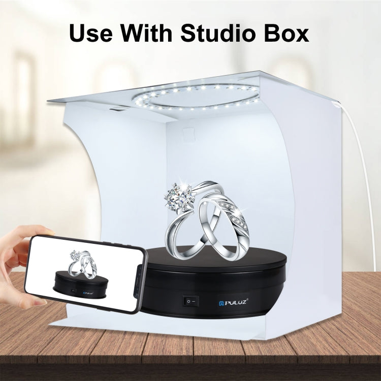 PULUZ 15cm USB Electric Rotating Turntable Display Stand Video Shooting Props Turntable for Photography, Load 1-5kg(Black) - by PULUZ | Online Shopping UK | buy2fix
