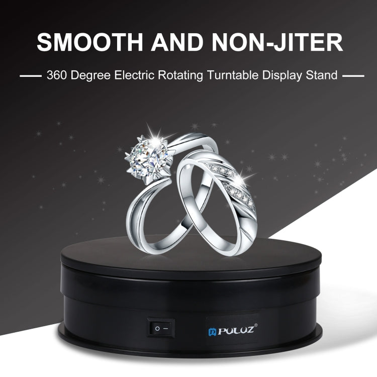 PULUZ 15cm USB Electric Rotating Turntable Display Stand Video Shooting Props Turntable for Photography, Load 1-5kg(Black) - by PULUZ | Online Shopping UK | buy2fix