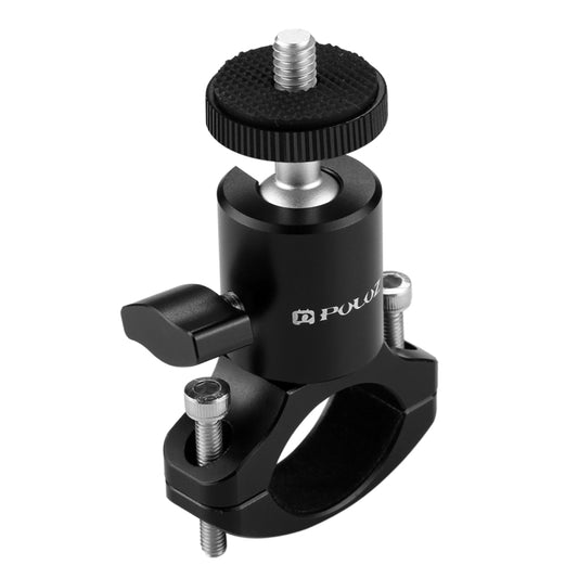 PULUZ Bike Aluminum Handlebar Tripod Ball Head Adapter Mount for GoPro HERO10 Black / HERO9 Black / HERO8 Black /7 /6 /5 /5 Session /4 Session /4 /3+ /3 /2 /1, DJI Osmo Action, Xiaoyi and Other Action Cameras by PULUZ