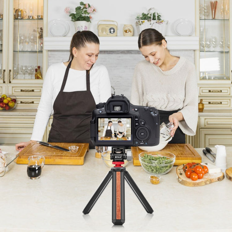 PULUZ Mini 180 Degree Swing Tripod Ball Head Cold Shoe Mount Adapter(Red) by PULUZ