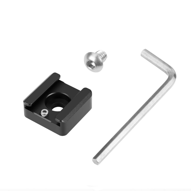 PULUZ Expand Cold Shoe Mount Adapter Microphone Flash Light Aluminum Alloy Holder Bracket (Black) - Stand Bracket by PULUZ | Online Shopping UK | buy2fix