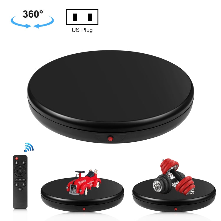 PULUZ 45cm Remote Control Adjusting Speed Rotating Turntable Display Stand, Black, Load 100kg(US Plug) - by PULUZ | Online Shopping UK | buy2fix