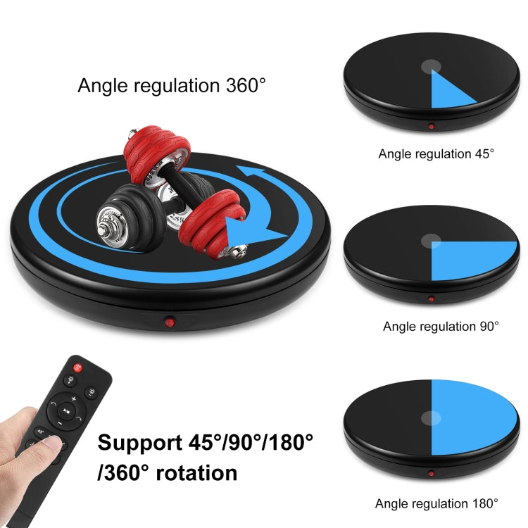 PULUZ 45cm Remote Control Adjusting Speed Rotating Turntable Display Stand, Black, Load 100kg(US Plug) - by PULUZ | Online Shopping UK | buy2fix
