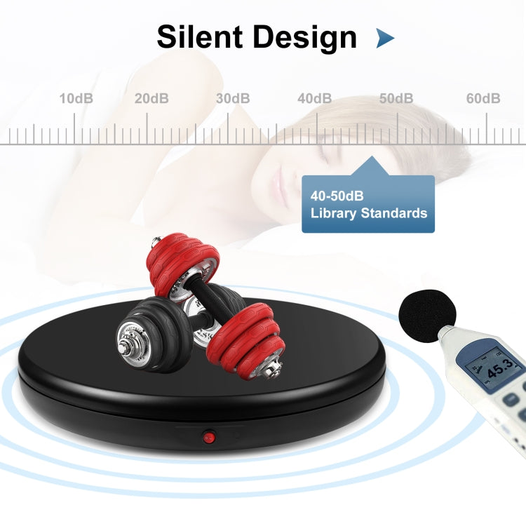 PULUZ 45cm Remote Control Adjusting Speed Rotating Turntable Display Stand, Black, Load 100kg(US Plug) - by PULUZ | Online Shopping UK | buy2fix