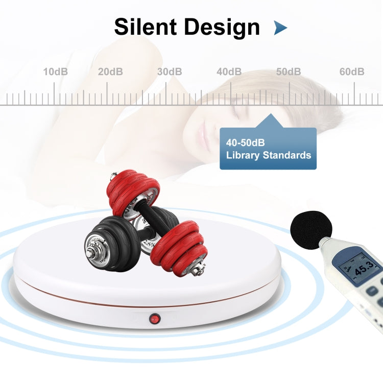 PULUZ 45cm Remote Control Adjusting Speed Rotating Turntable Display Stand, White, Load 100kg(EU Plug) - by PULUZ | Online Shopping UK | buy2fix