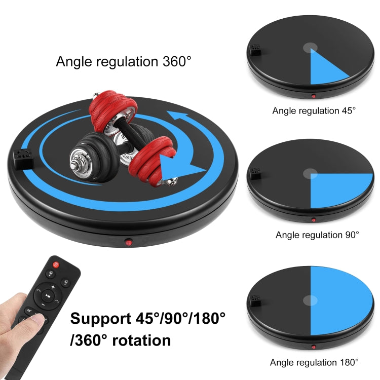 PULUZ 45cm Remote Control Adjusting Speed Rotating Turntable Display Stand with Power Socket, Black, Load 100kg(AU Plug) - by PULUZ | Online Shopping UK | buy2fix