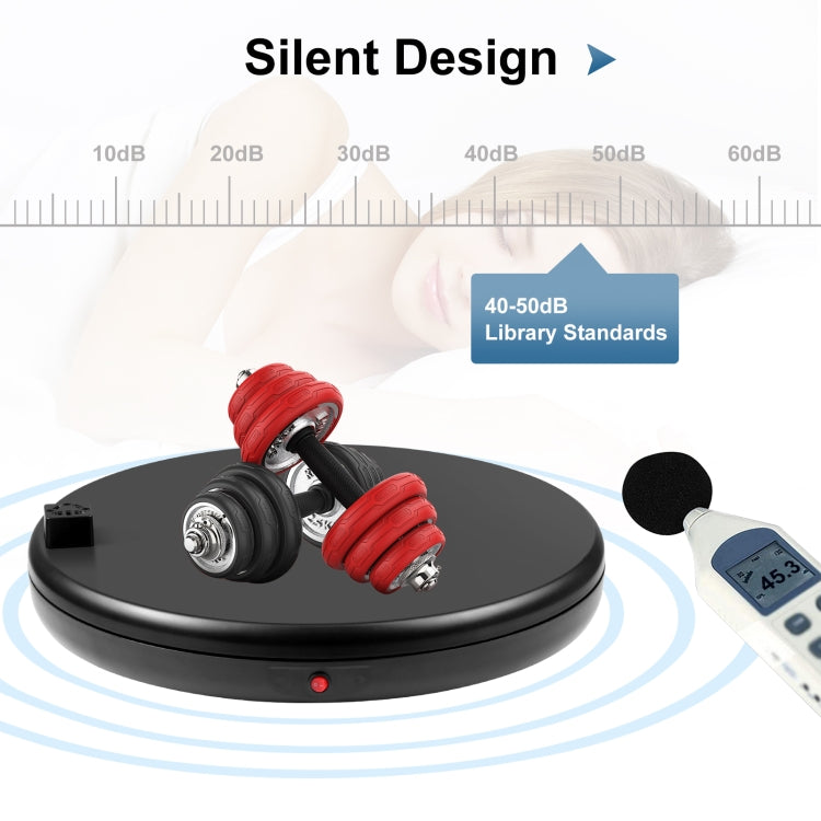 PULUZ 45cm Remote Control Adjusting Speed Rotating Turntable Display Stand with Power Socket, Black, Load 100kg(AU Plug) - by PULUZ | Online Shopping UK | buy2fix
