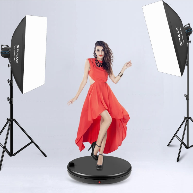 PULUZ 45cm Remote Control Adjusting Speed Rotating Turntable Display Stand with Power Socket, Black, Load 100kg(AU Plug) - by PULUZ | Online Shopping UK | buy2fix