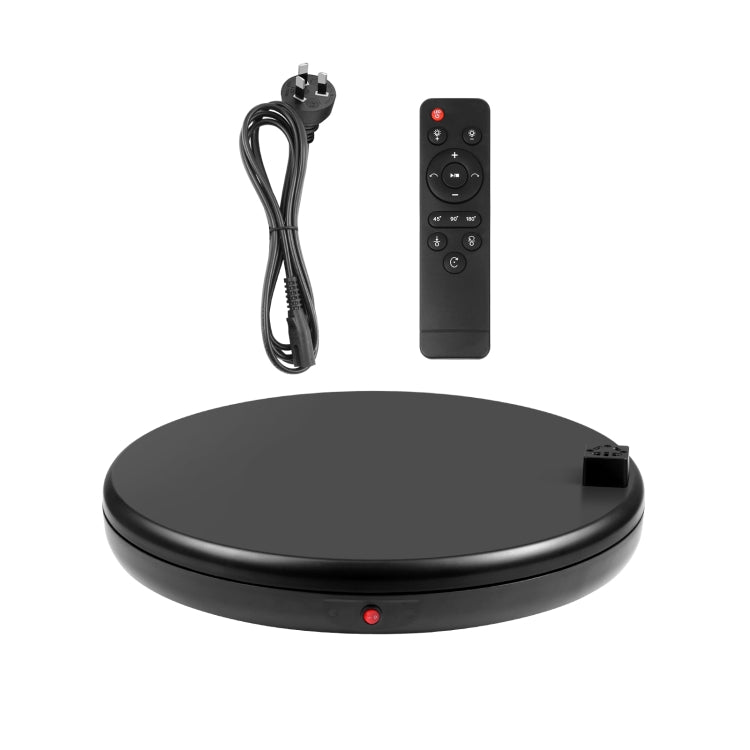 PULUZ 45cm Remote Control Adjusting Speed Rotating Turntable Display Stand with Power Socket, Black, Load 100kg(AU Plug) - by PULUZ | Online Shopping UK | buy2fix