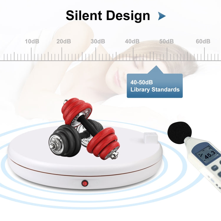 PULUZ 45cm Remote Control Adjusting Speed Rotating Turntable Display Stand with Power Socket, White, Load 100kg(AU Plug) - by PULUZ | Online Shopping UK | buy2fix