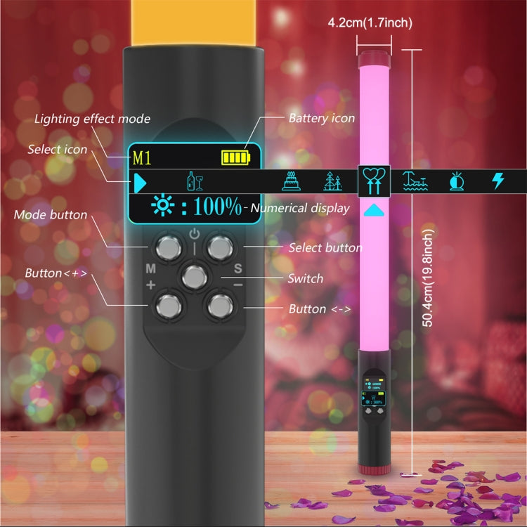 PULUZ RGB 114 LEDs Waterproof Photography Handheld Light Stick with Remote Control(Red) - by PULUZ | Online Shopping UK | buy2fix