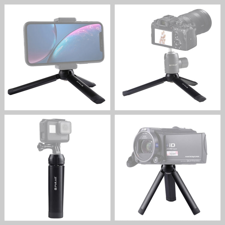 PULUZ Mini Pocket Metal Desktop Tripod Mount with 1/4 inch Screw for DSLR & Digital Cameras, Load: 10kg - Tripods by PULUZ | Online Shopping UK | buy2fix
