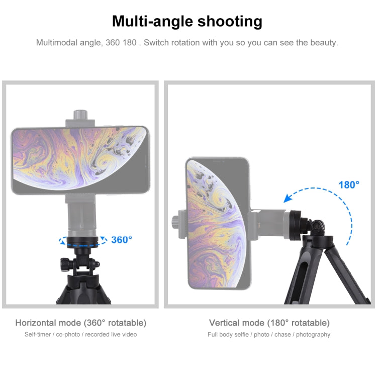 PULUZ Pocket 5-mode Adjustable Desktop Tripod Mount with 1/4 inch Screw for DSLR & Digital Cameras, Adjustable Height: 16.5-21.5cm - Tripods by PULUZ | Online Shopping UK | buy2fix