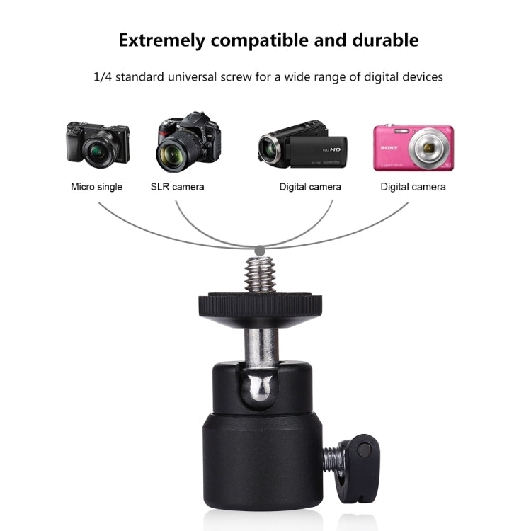 PULUZ 1/4 inch Screw Metal Tripod Ball Head Adapter with Lock - Tripod Heads by PULUZ | Online Shopping UK | buy2fix