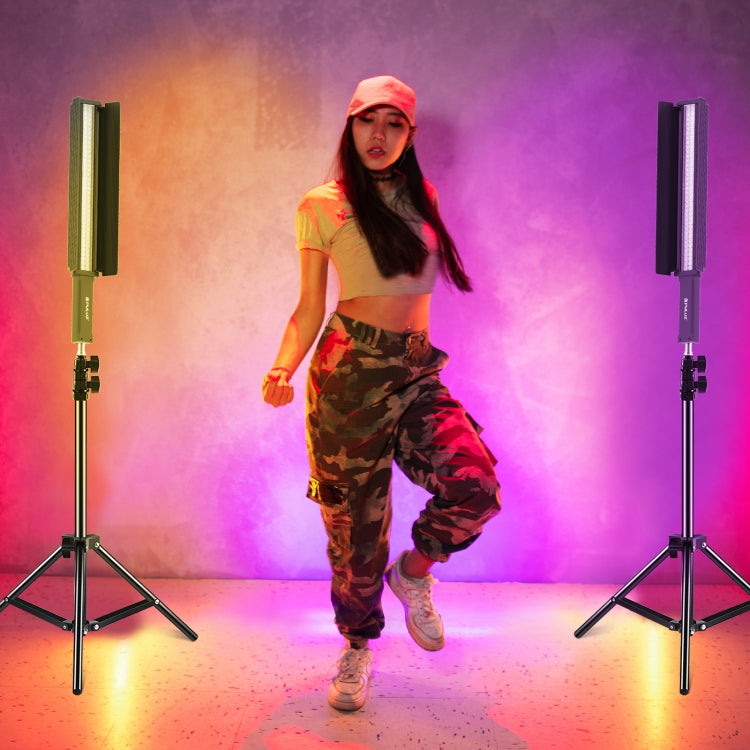 PULUZ 72 LEDs Photo Handheld Stick Light Full Color RGB Fill Light with Barndoor - by PULUZ | Online Shopping UK | buy2fix