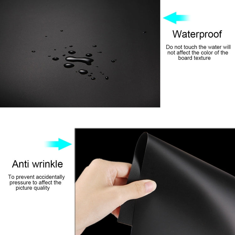 PULUZ Photography Background PVC Paper for Studio Tent Box, Size: 73.5cm x 36cm(Black) - Solid Color by PULUZ | Online Shopping UK | buy2fix