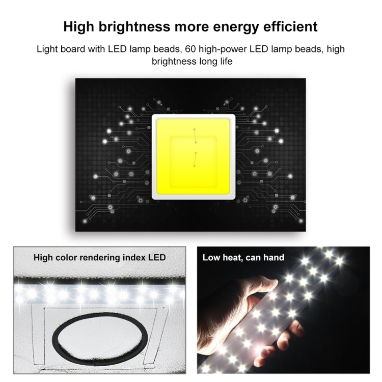 PULUZ 30W 1690LM 60 LEDs SMD 5730 5500K Aluminum Base Light Panel for 60cm Studio Tent - by PULUZ | Online Shopping UK | buy2fix