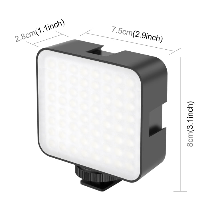 PULUZ 64LED 5W Video Splicing Fill Light for Camera / Video Camcorder(Black) - by PULUZ | Online Shopping UK | buy2fix
