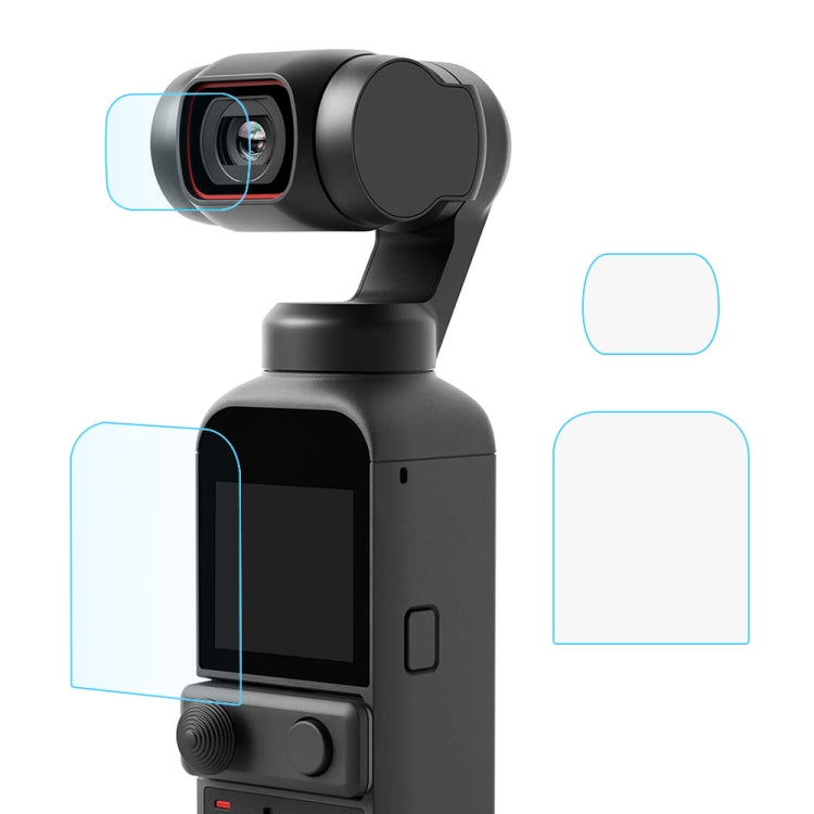 PULUZ 9H 2.5D HD Tempered Glass Lens Protector + Screen Film for DJI OSMO Pocket 2 - Protective Film & Stickers by PULUZ | Online Shopping UK | buy2fix