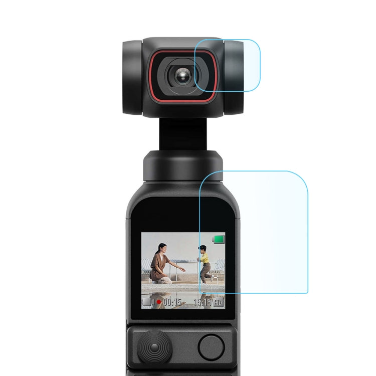 PULUZ 9H 2.5D HD Tempered Glass Lens Protector + Screen Film for DJI OSMO Pocket 2 - Protective Film & Stickers by PULUZ | Online Shopping UK | buy2fix