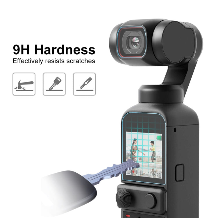 PULUZ 9H 2.5D HD Tempered Glass Lens Protector + Screen Film for DJI OSMO Pocket 2 - Protective Film & Stickers by PULUZ | Online Shopping UK | buy2fix