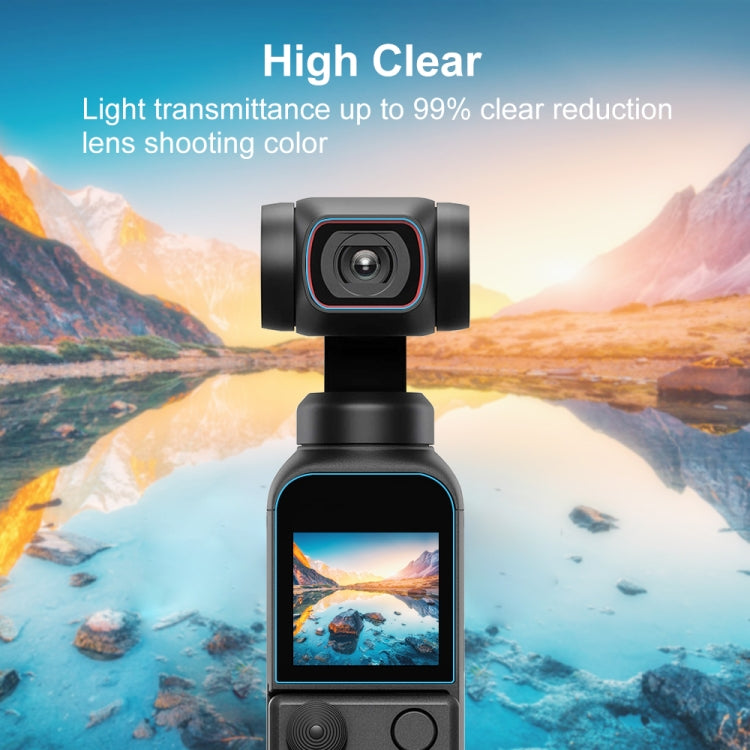 PULUZ 9H 2.5D HD Tempered Glass Lens Protector + Screen Film for DJI OSMO Pocket 2 - Protective Film & Stickers by PULUZ | Online Shopping UK | buy2fix