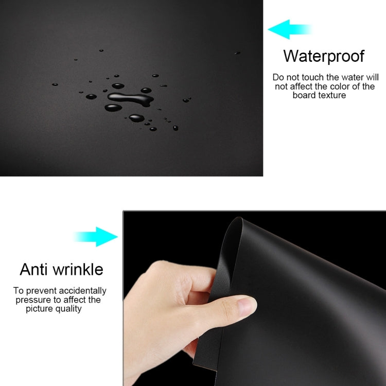 PULUZ Photography Background PVC Paper Kits for Studio Tent Box, Size: 156cm x 80cm (Black) - Solid Color by PULUZ | Online Shopping UK | buy2fix