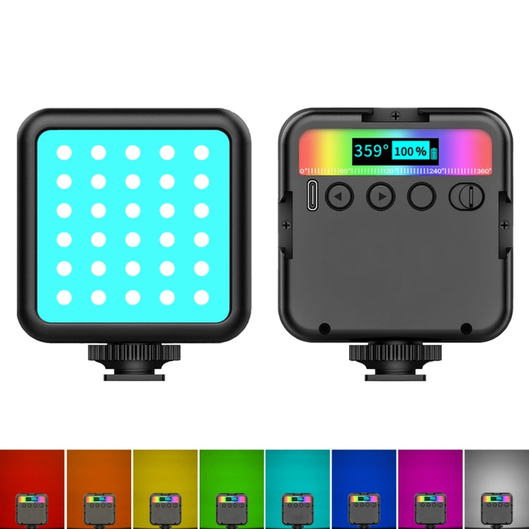 PULUZ Pocket 2500-9000K+RGB Full Color Beauty Fill Light Handheld Camera Photography LED Light (Black) - by PULUZ | Online Shopping UK | buy2fix