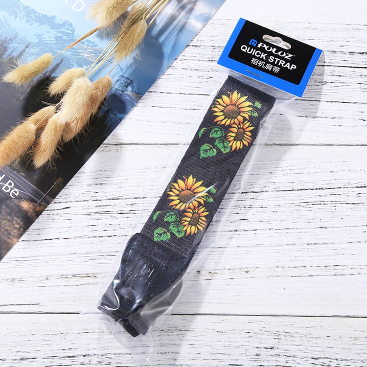 PULUZ Retro Ethnic Style Multi-color Series Sunflower Shoulder Neck Strap Camera Strap for SLR / DSLR Cameras - Camera Strap by PULUZ | Online Shopping UK | buy2fix