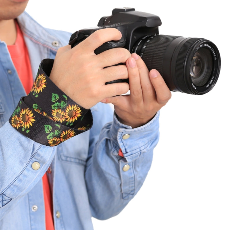 PULUZ Retro Ethnic Style Multi-color Series Sunflower Shoulder Neck Strap Camera Strap for SLR / DSLR Cameras - Camera Strap by PULUZ | Online Shopping UK | buy2fix