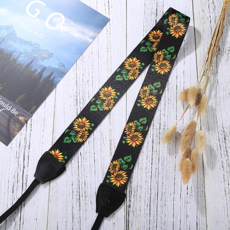 PULUZ Retro Ethnic Style Multi-color Series Sunflower Shoulder Neck Strap Camera Strap for SLR / DSLR Cameras - Camera Strap by PULUZ | Online Shopping UK | buy2fix