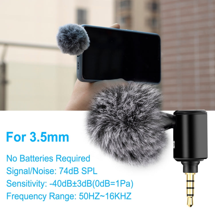 PULUZ 3.5mm Jack Mobile Phone Single Directional Adjustable Microphone(Black) - Microphone by PULUZ | Online Shopping UK | buy2fix