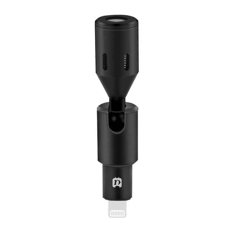 PULUZ 8PIN Jack Mobile Phone Omnidirectional Condenser Adjustable Microphone(Black) - Microphone by PULUZ | Online Shopping UK | buy2fix