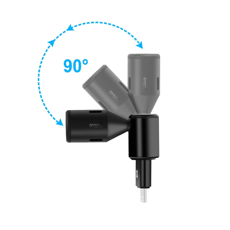 PULUZ 8PIN Jack Mobile Phone Omnidirectional Condenser Adjustable Microphone(Black) - Microphone by PULUZ | Online Shopping UK | buy2fix
