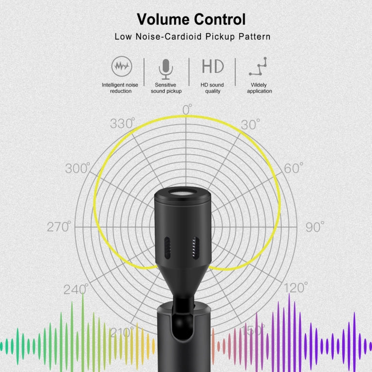 PULUZ 8PIN Jack Mobile Phone Omnidirectional Condenser Adjustable Microphone(Black) - Microphone by PULUZ | Online Shopping UK | buy2fix
