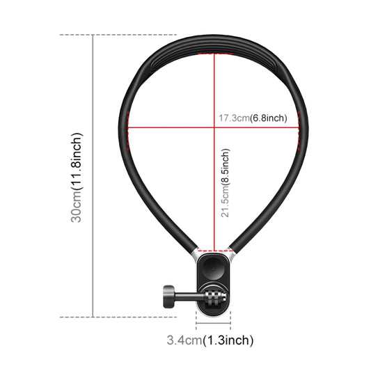 PULUZ Magnetic Silicone Collar Bracket POV View Mount with Phone Clamp for GoPro Action Cameras / Phones (Black) by PULUZ